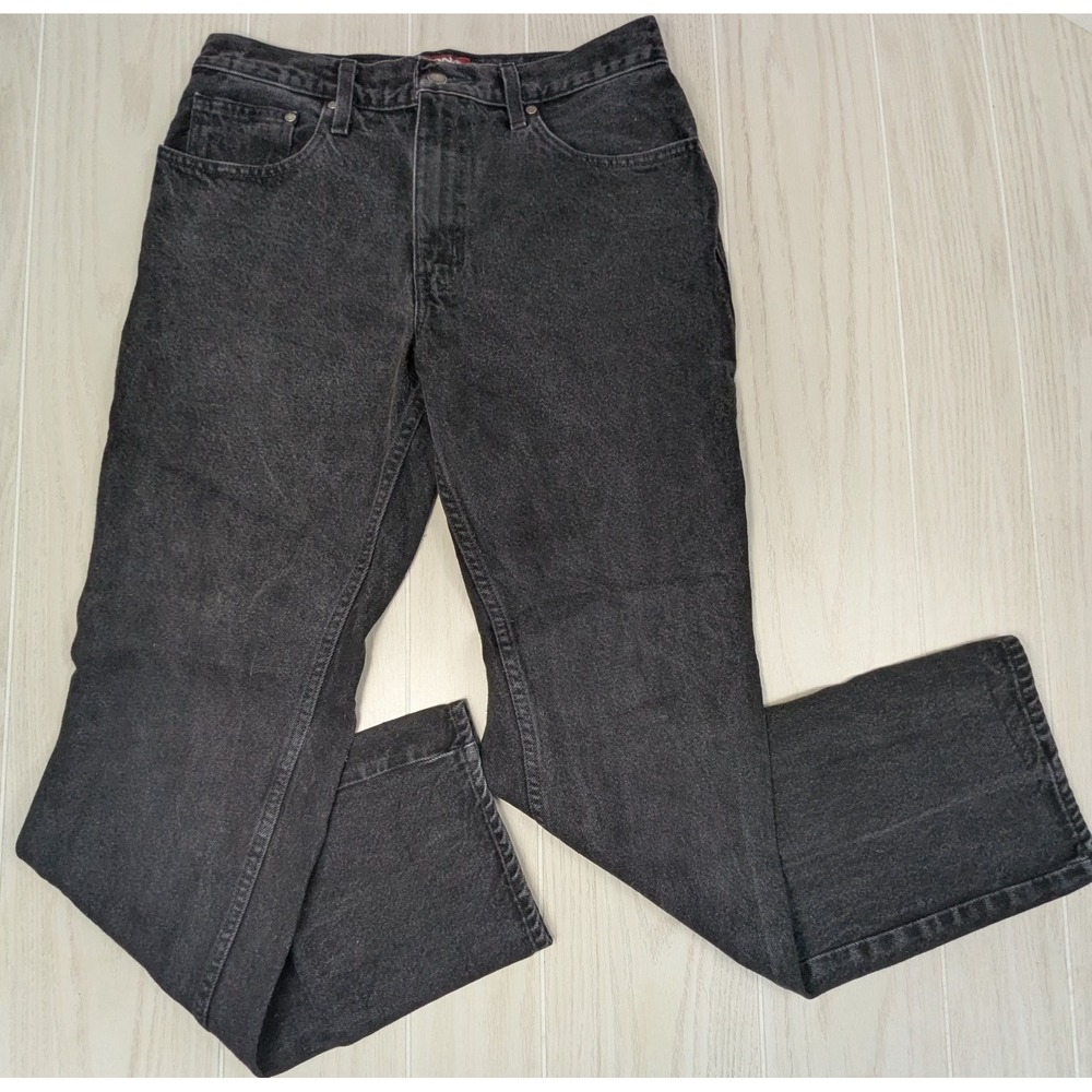 Arizona Jeans Co. Men's Black Denim Jeans 32x34 actual 32x32 cotton Mexico